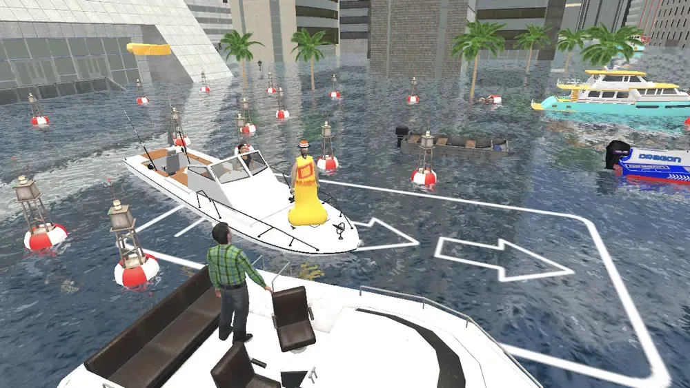 Captures d'écran de Granny Speed Boat Parking Game