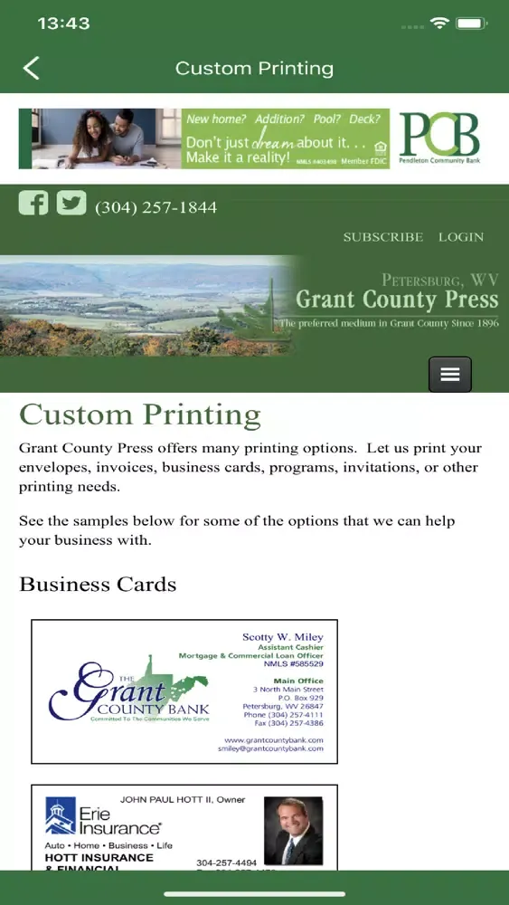 Capturas de pantalla de Grant County Press