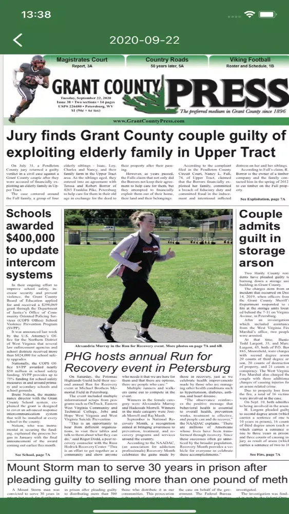 Capturas de pantalla de Grant County Press