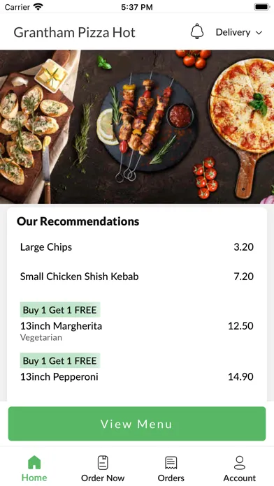 Zrzuty ekranu Grantham Pizza Hot.