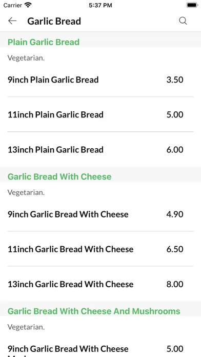 Zrzuty ekranu Grantham Pizza Hot.