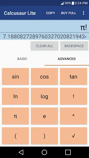 Ảnh chụp màn hình của Calcusaur Lite