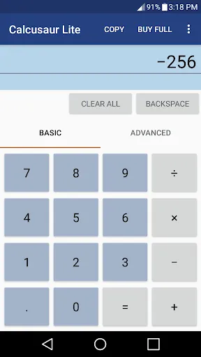 Ảnh chụp màn hình của Calcusaur Lite