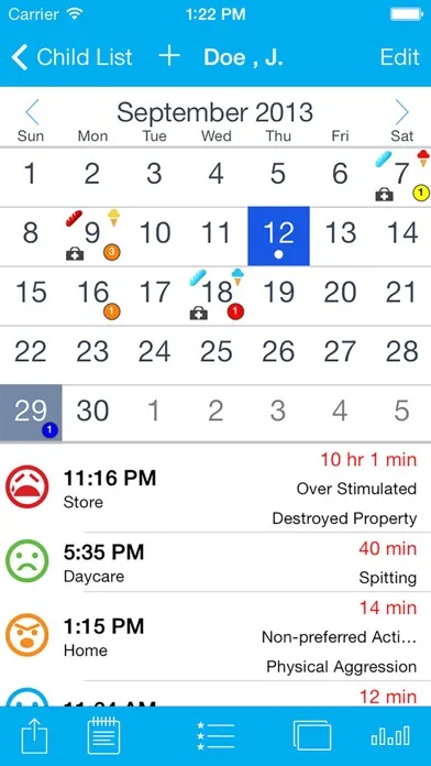 Zrzuty ekranu Tantrum Tracker