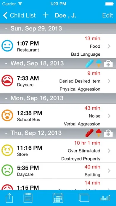 Zrzuty ekranu Tantrum Tracker