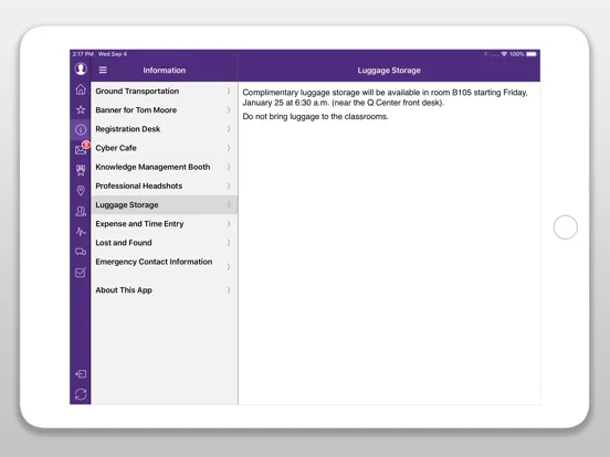 Capturas de tela do Grant Thornton Meetings iPad 