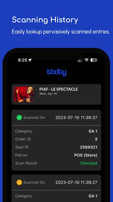 tixity Scanner Screenshots