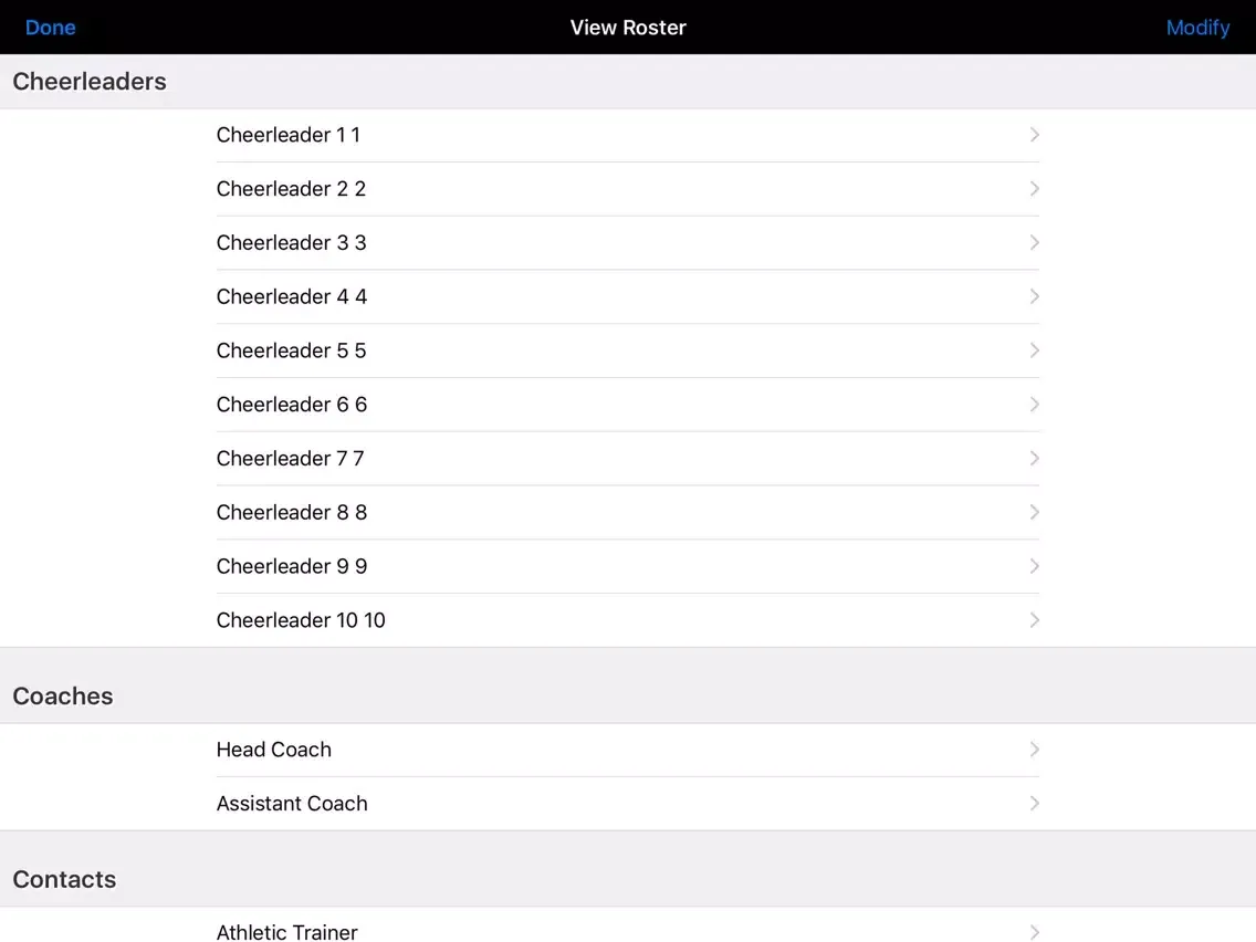 Capturas de pantalla de Cheer Coach Elite iPad 