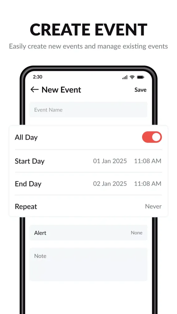 Calendar Screenshots