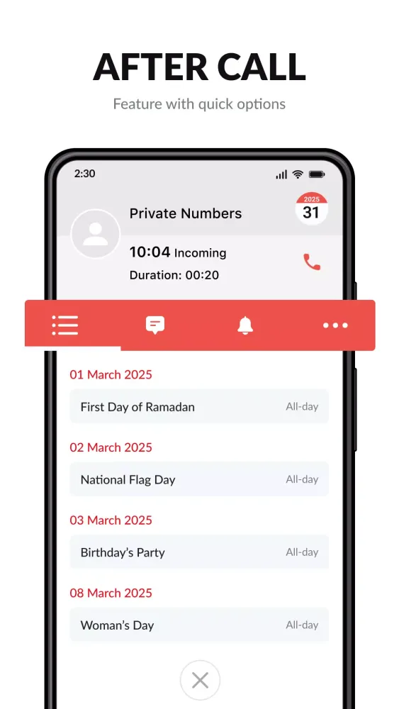 Calendar Screenshots