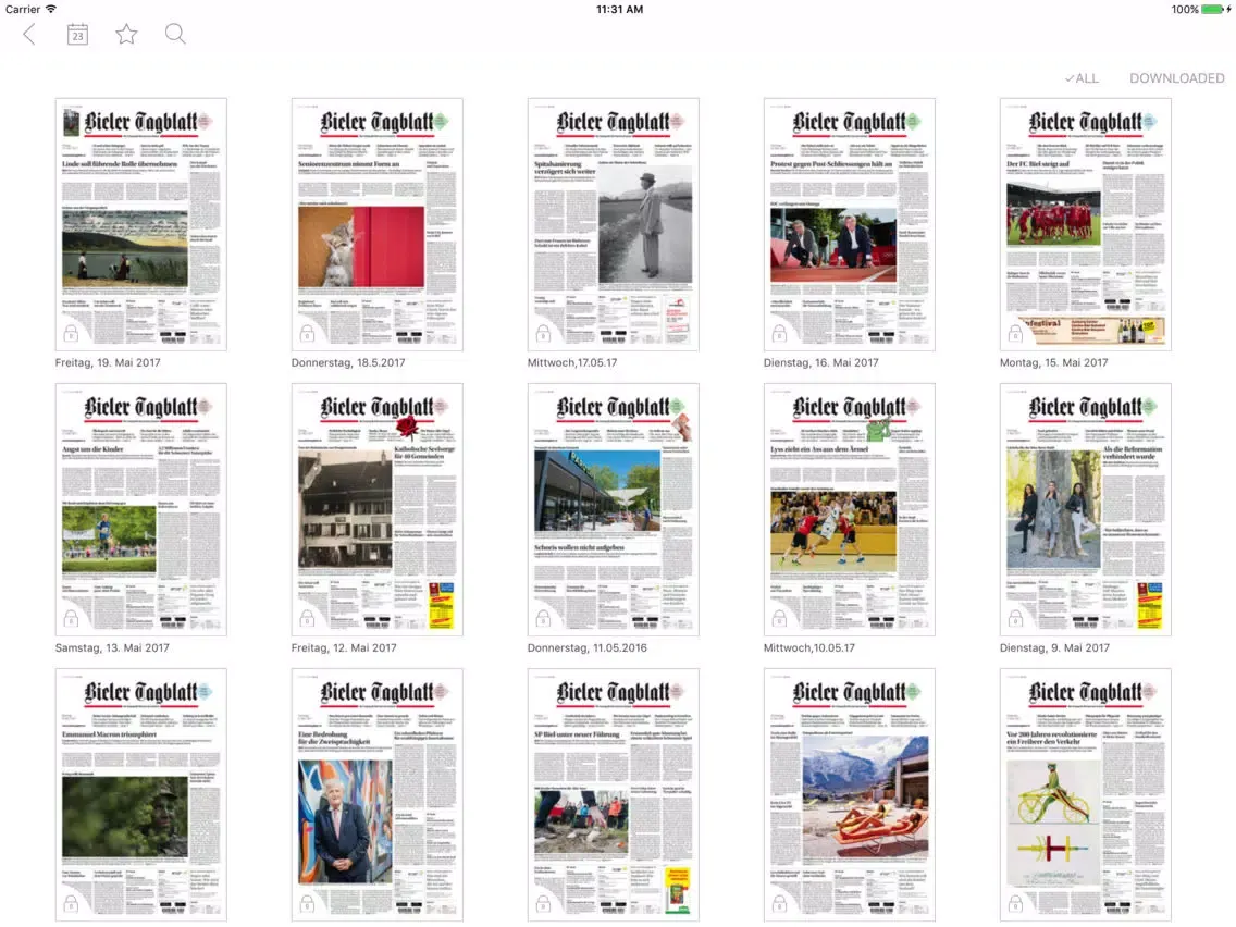 Bieler Tagblatt iPad 应用截图