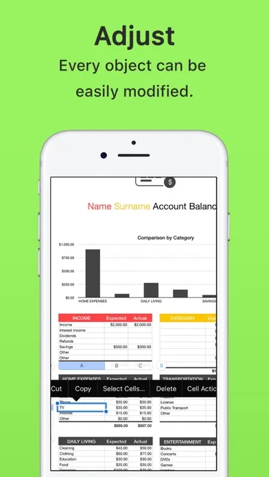 Screenshot di Templates for Numbers - DesiGN