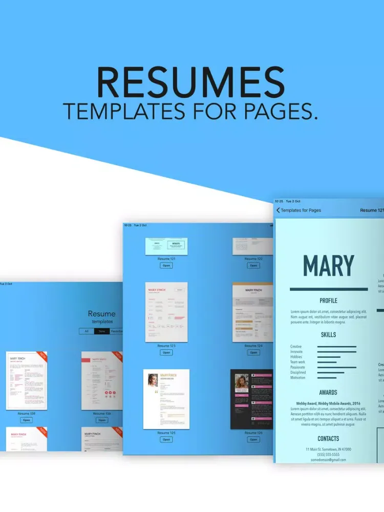 Resume Templates iPad 应用截图