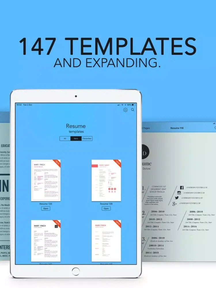 Resume Templates iPad 应用截图