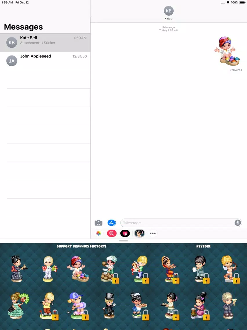 Sticker Peeps iPad  سکرین شاٹس