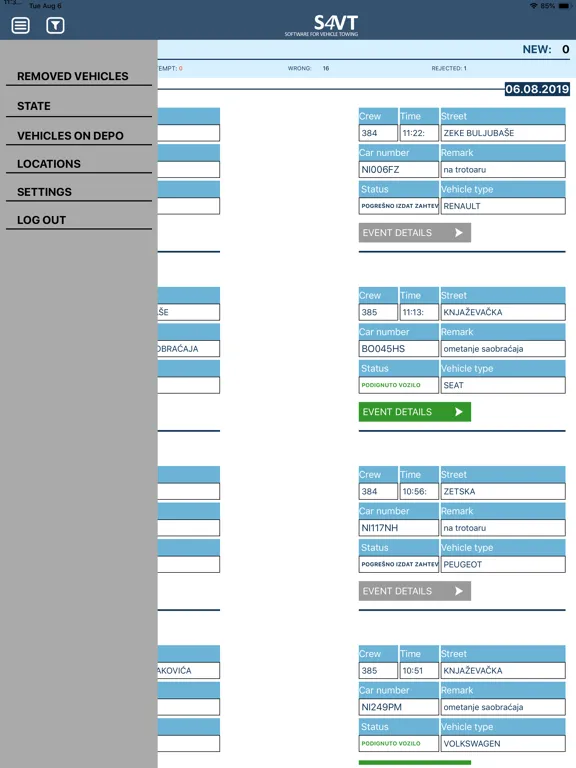 Capturas de pantalla de S4VT Reports iPad 