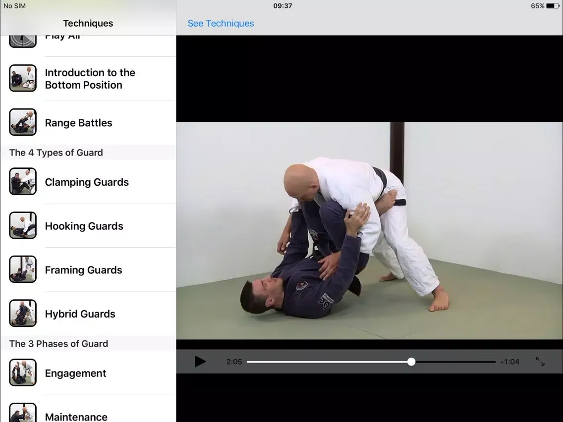ภาพหน้าจอของ BJJ Guard Game iPad 