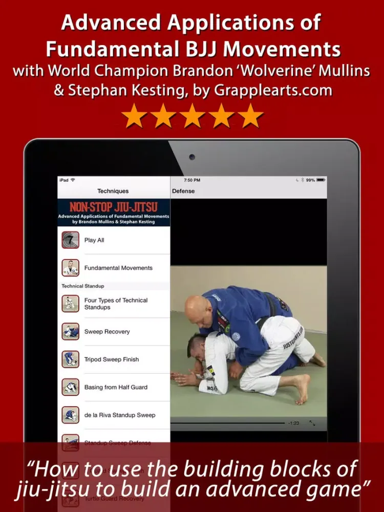 Advanced Fundamentals of Brazilian Jiu-Jitsu by Brandon Mullins and Stephan Kesting iPad  Ekran Görüntüleri