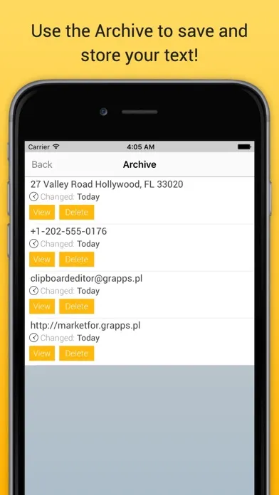 Captures d'écran de Clipboard Editor Lite