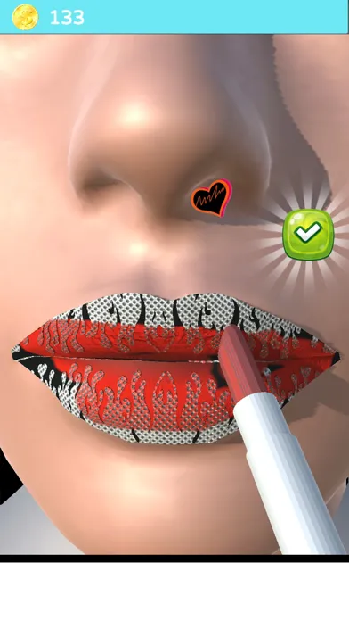 Lip Art Lipstick Makeup Game سکرین شاٹس