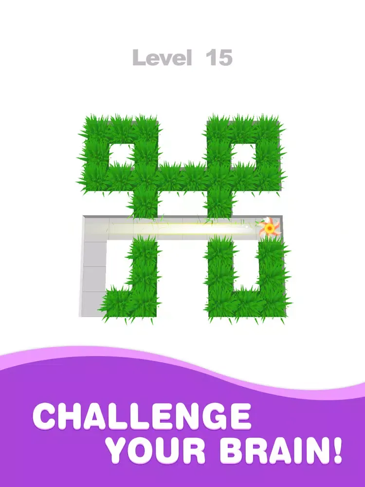 Ảnh chụp màn hình của Grass Cutting 3D - Fun Puzzle iPad 