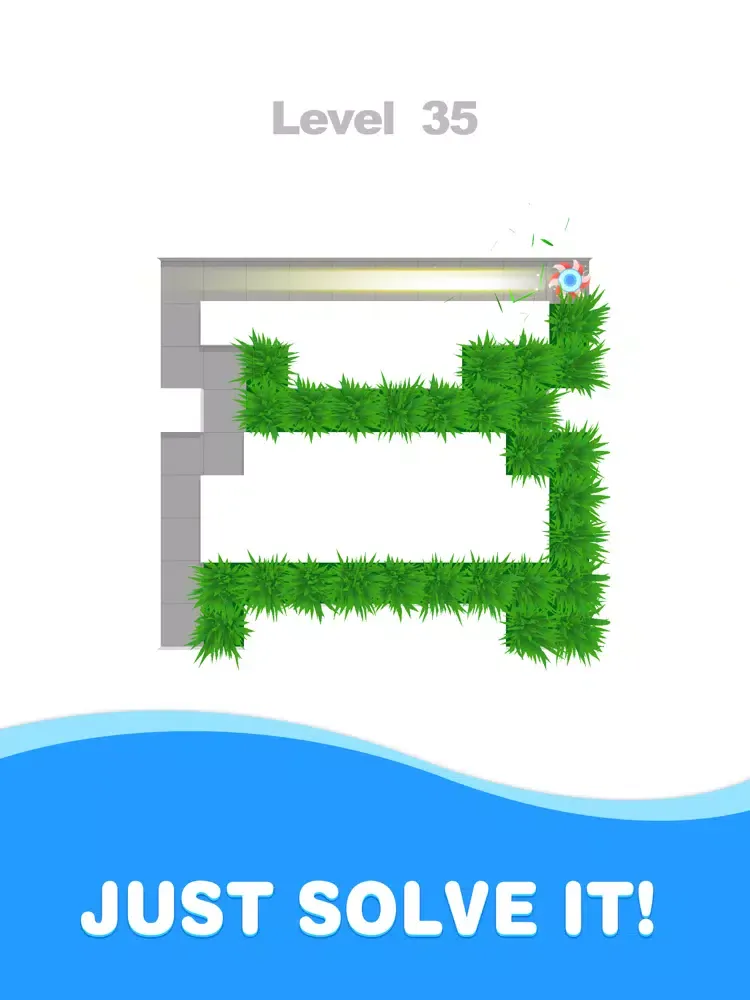 Ảnh chụp màn hình của Grass Cutting 3D - Fun Puzzle iPad 