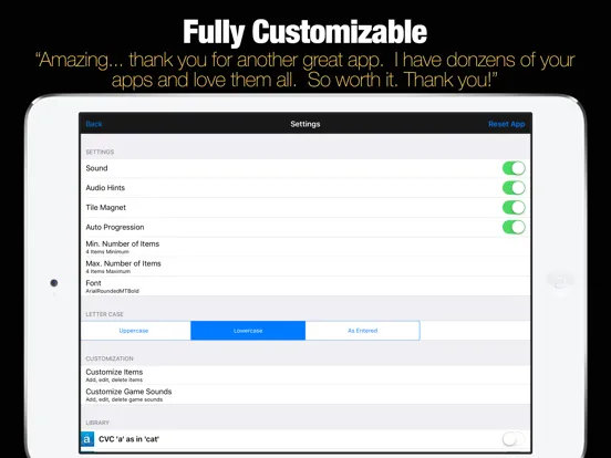 CVC Words Reader - Learn to Read 3 Letter Words iPad  Screenshots