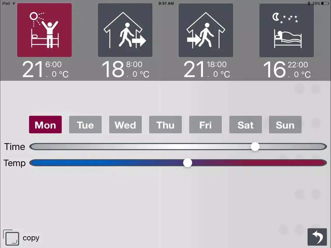 Screenshot di thermio™ essential smart iPad 
