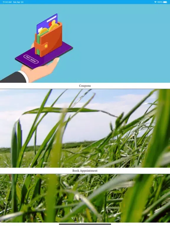 Capturas de tela do Grassy_App iPad 
