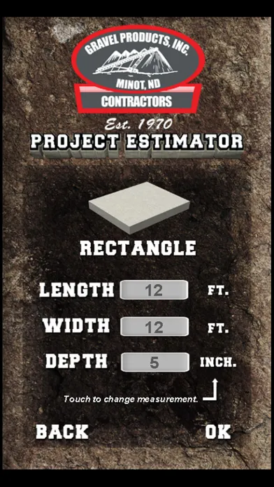 Gravel Products Project Estimator應用截圖