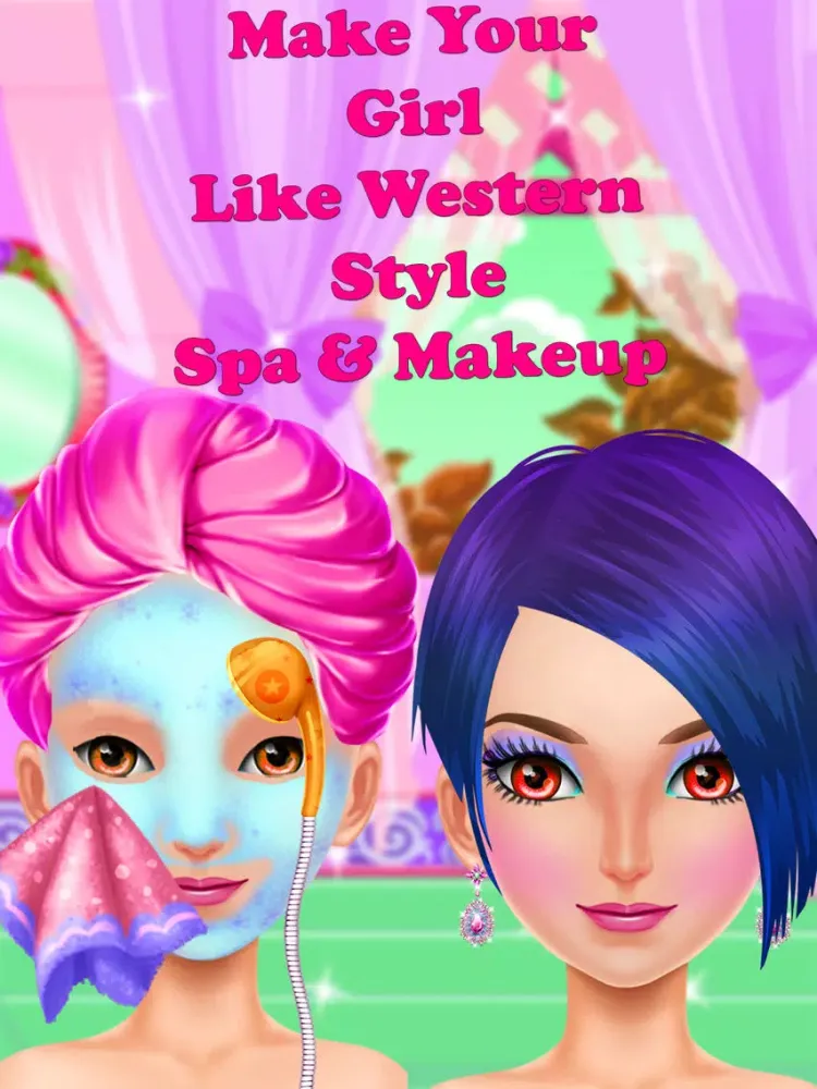 Captures d'écran de Glam Girls - Western Saloon MakeUp & DressUp Game iPad 