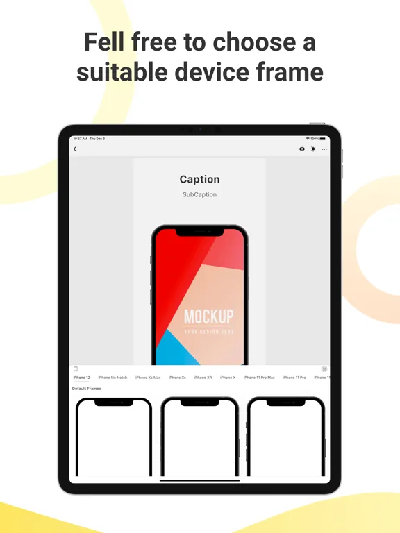 Mockup - App Screenshot Design iPad  Screenshots