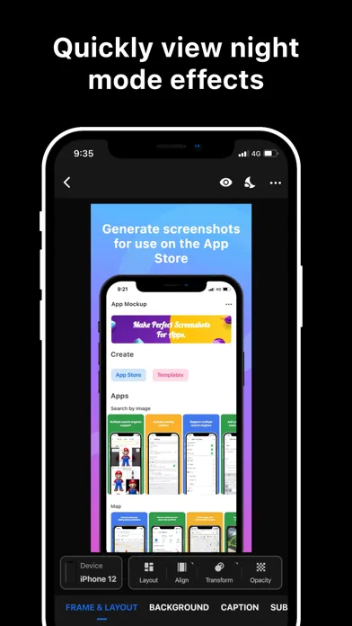 Mockup - App Screenshot Design Screenshots