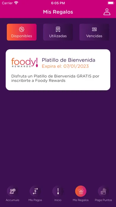 Foody Rewards سکرین شاٹس