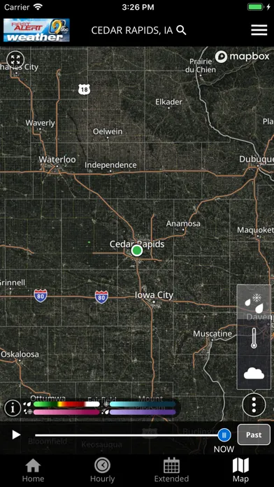 Capturas de tela do KCRG-TV9 First Alert Weather