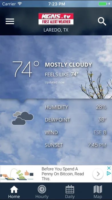 Tangkapan layar KGNS WEATHER