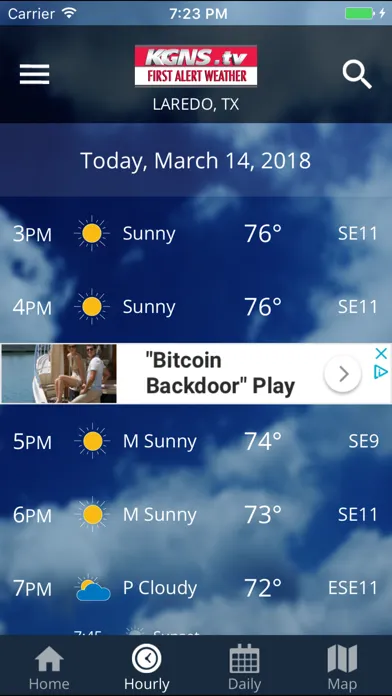 Tangkapan layar KGNS WEATHER