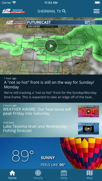 تصاویر KXII Weather Authority App