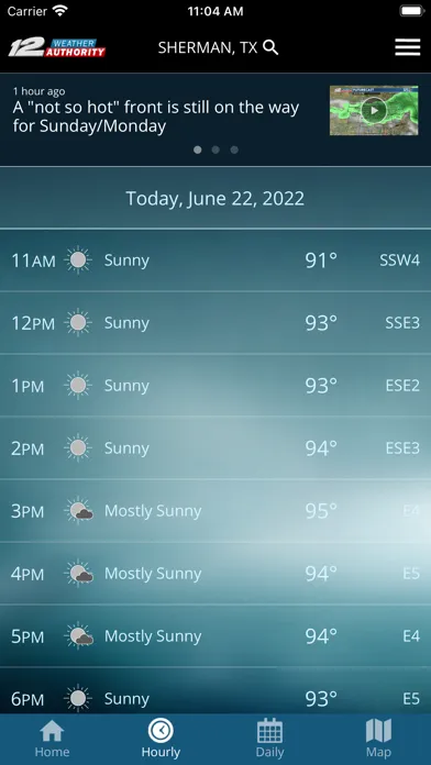تصاویر KXII Weather Authority App