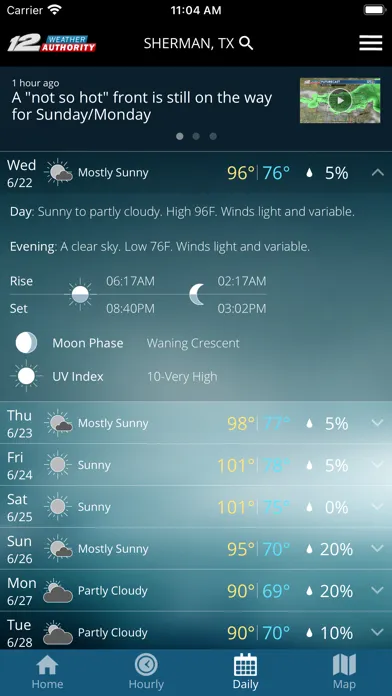 تصاویر KXII Weather Authority App