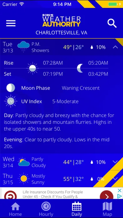 CBS19 Weather Authority Ekran Görüntüleri