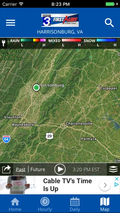 Ảnh chụp màn hình của WHSV-TV3 Weather