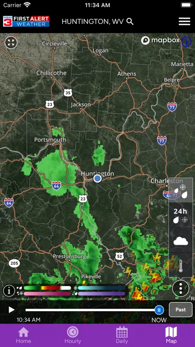 Tangkapan skrin WSAZ Weather