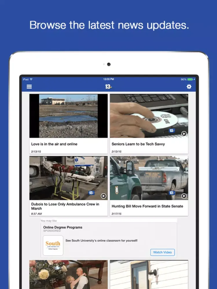 KCWY News iPad  स्क्रीनशॉट