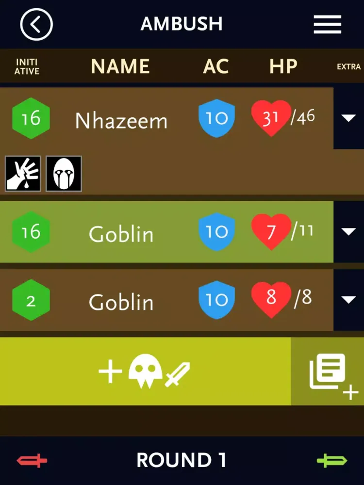 ProDnD Initiative Tracker iPad  Screenshots