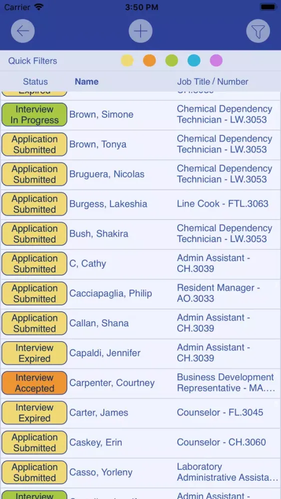 Tangkapan skrin Gray Peak Workforce