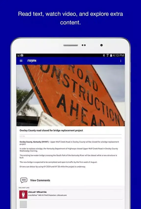 Screenshot di WYMT News
