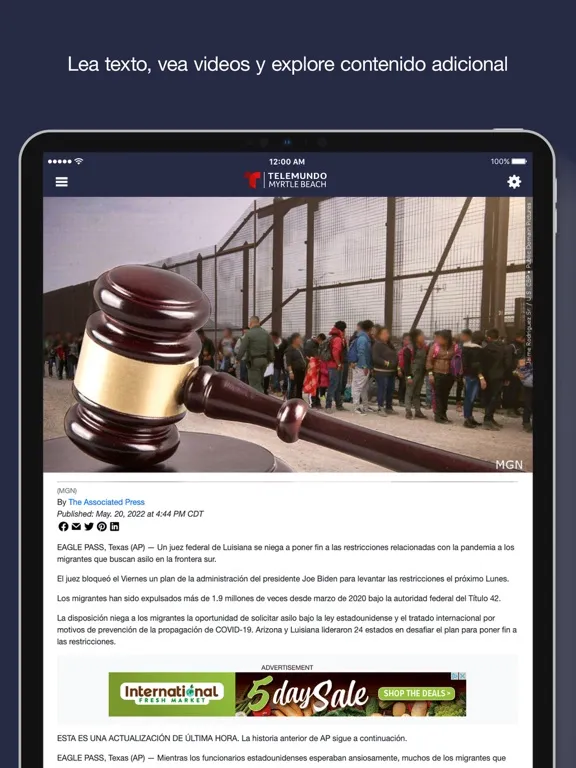 Telemundo Myrtle Beach WMBF-SP iPad 应用截图