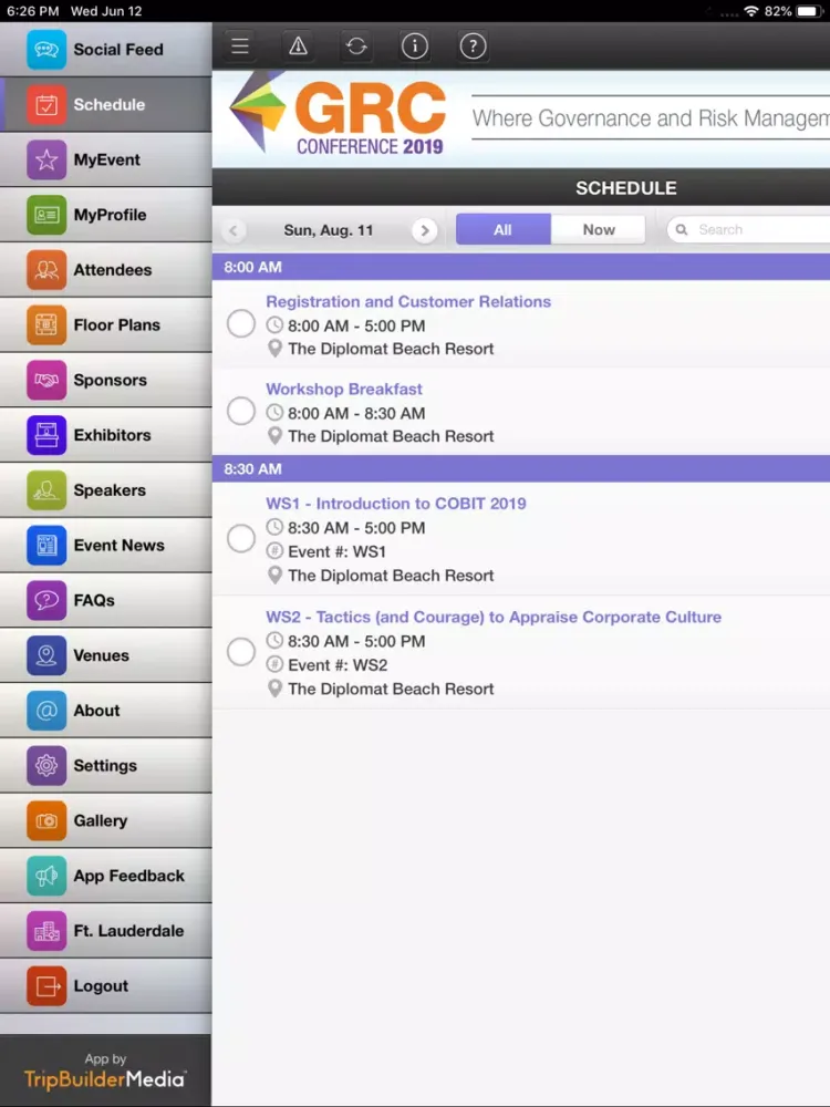 Скриншоты GRC 2019 Conference iPad 