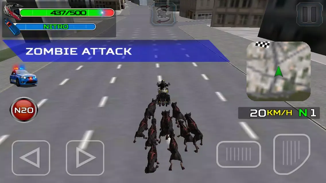 Zombie City : Police MotorCycle স্ক্রিনশট